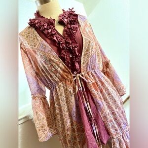 3 ITEMS OUTFIT BUNDLE NWT Daytrip Duster, J.Crew Pink Silk Top, 29 Big Star Jean